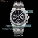 Swiss 1:1 Copy Lady Audemars Piguet Royal Oak Black Diamond Watch 7750 Movement 